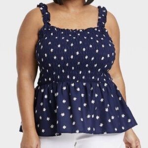 Ava & Viv Navy Blue Floral Camisole
